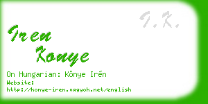 iren konye business card
