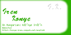 iren konye business card